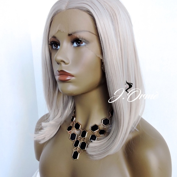 Sleek Bob Lace Front Wig Grey -Lace Front Wigs